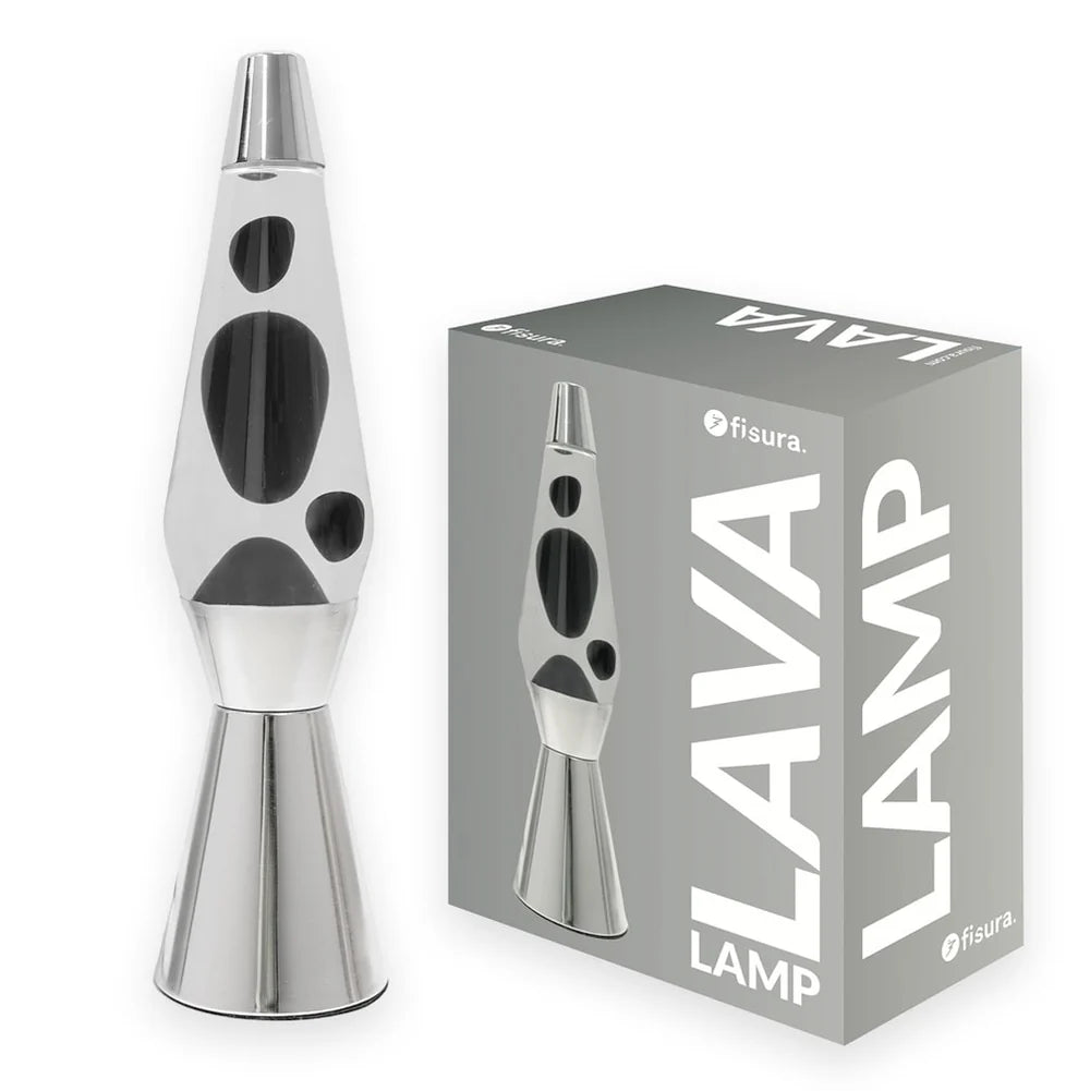 Fisura Lava Lampe „Bullet Black“ | Markant in Schwarz | Fisura