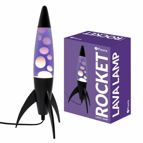 Fisura Lava Lampe „Rocket Purple“ | Retro-Look in Lila | Fisura