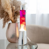 Fisura Lava Lampe „Tower Chrome“ | Red & White | Fisura