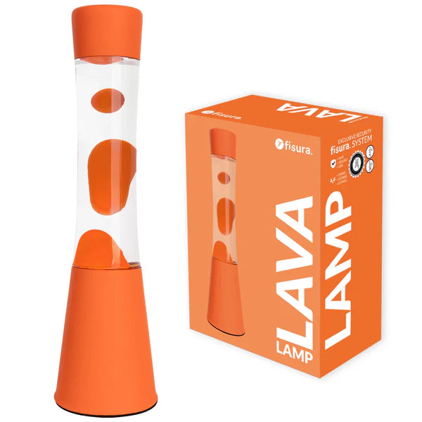 Fisura Lava Lampe “Tower Mono Orange” | Klare Farbe, große Wirkung | Fisura