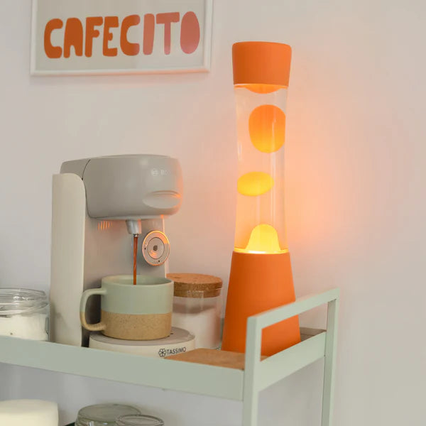 Fisura Lava Lampe “Tower Mono Orange” | Klare Farbe, große Wirkung | Fisura