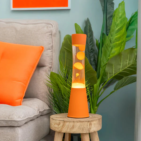 Fisura Lava Lampe “Tower Mono Orange” | Klare Farbe, große Wirkung | Fisura