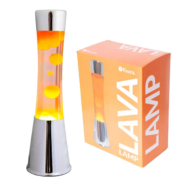 Fisura Lava Lampe “Tower Orange” | Wärmt Herz & Style | Fisura