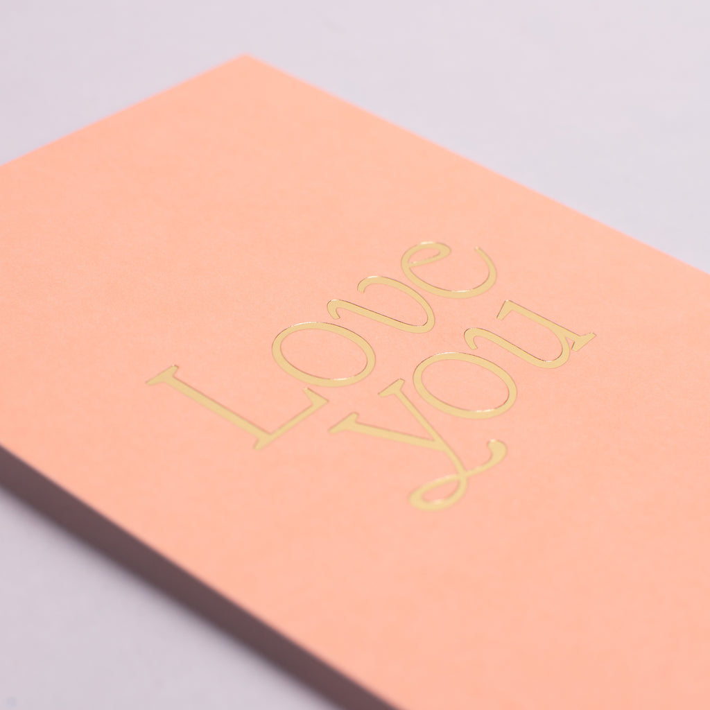 Edition SCHEE Postkarte Edition SCHEE "Love You Pastel Gold" | DIN A6 Karte
