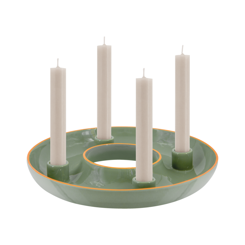 Remember Adventskranzschale “Lucia” in Grün | Modern & minimal | Remember