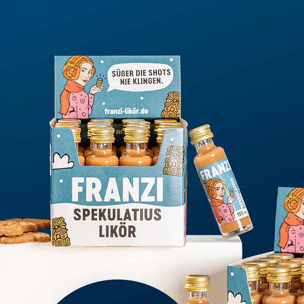 FRANZI Likör Franzi Spekulatiuslikör (20ml, 15% Vol.) | Mini-Likör mit Winterwürze