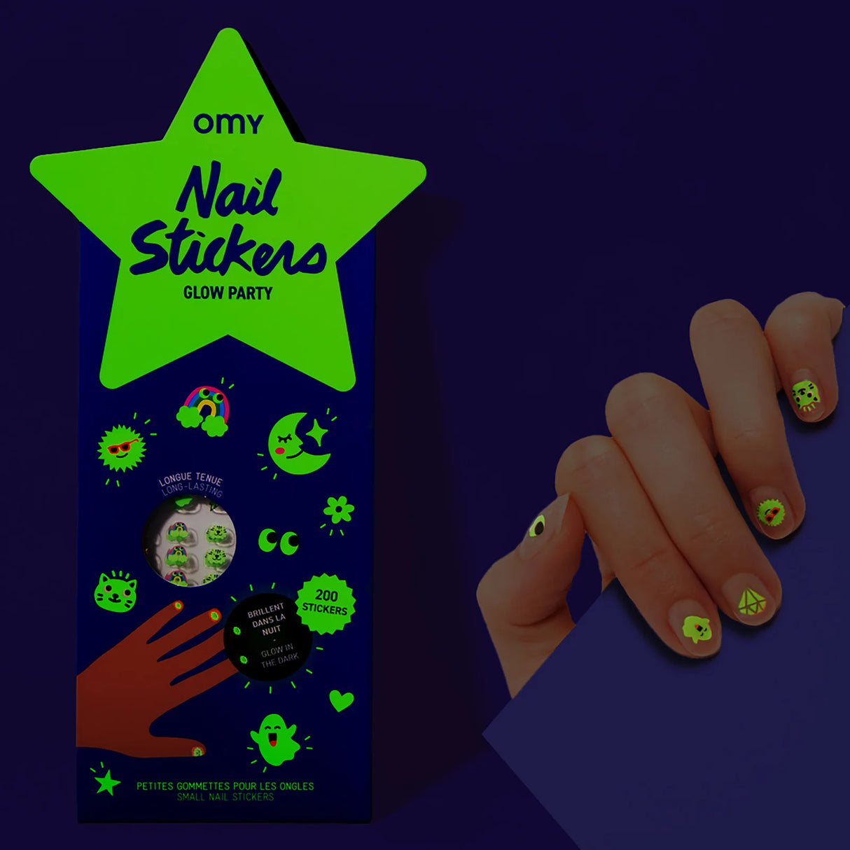 OMY Nagelsticker „Glow Party“ | leuchtender Look | OMY