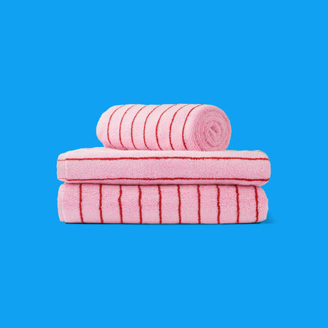 BONGUSTA Gästehandtuch Bongusta „Naram Baby Pink & Ski Patrol“ | Weich und farbenfroh