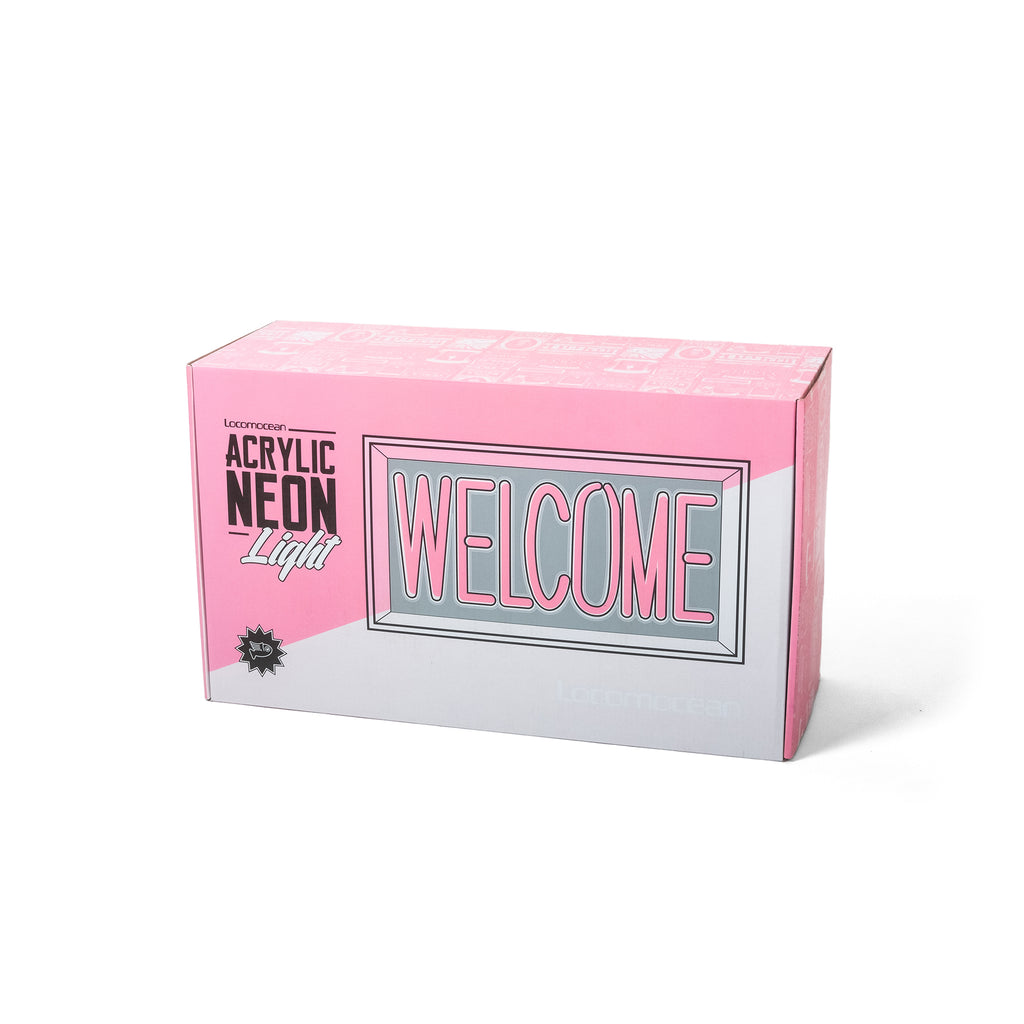 Locomocean Acrylic Box Neon „Welcome Pink“ | Locomocean | Neon Box für einladende Akzente