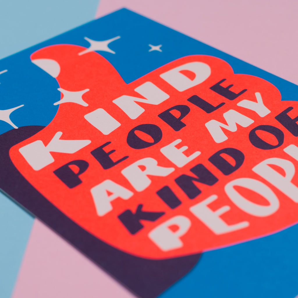 Edition SCHEE Postkarte "Kind people are my kind of people"