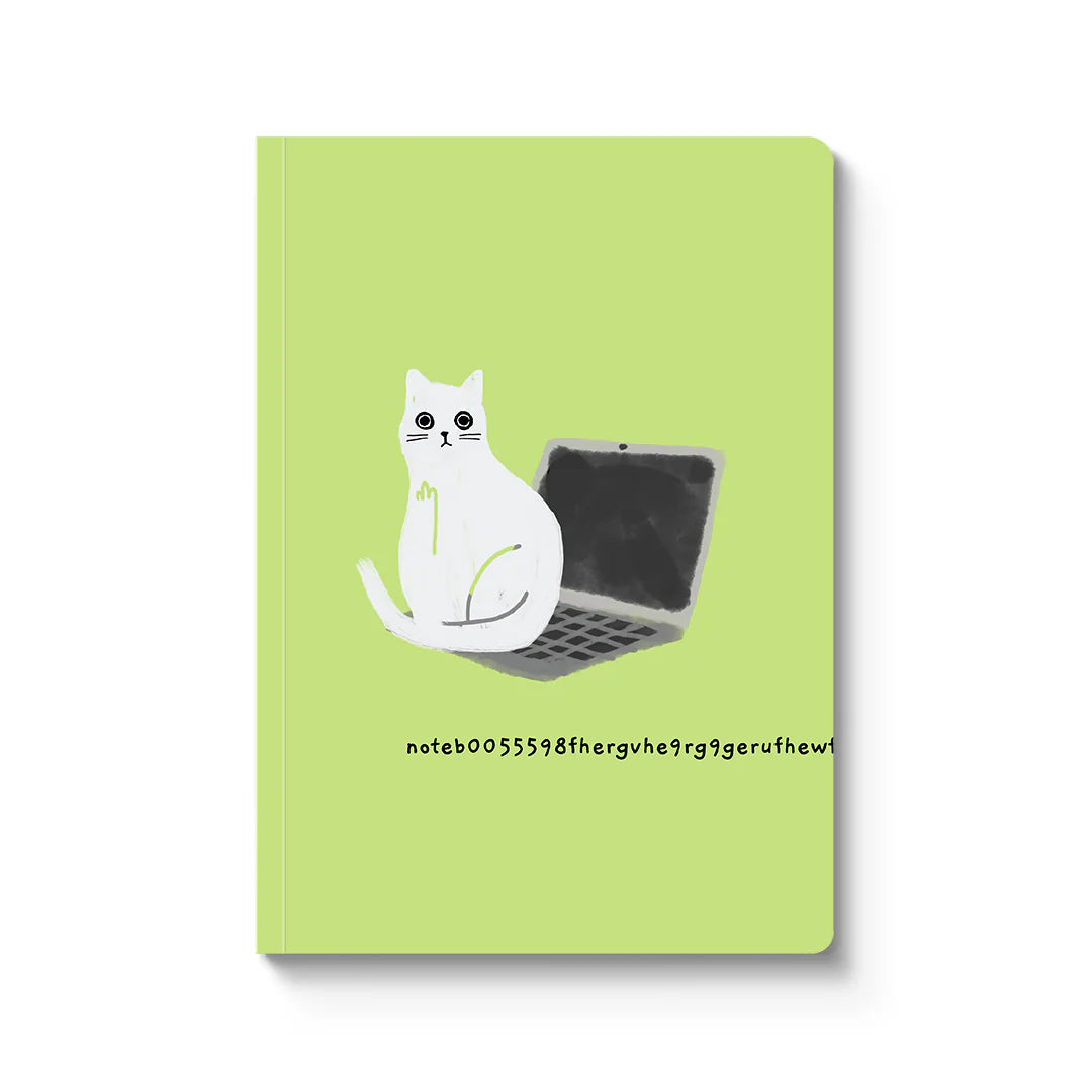 Ohh Deer Notizbuch Ohh Deer "Laptop Cat" | Notebook mit Illustrationen aus Großbritannien