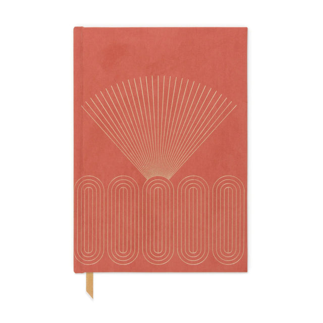 Designworks Ink Notizbuch „Suedette Hardcover Radiant Rays“ | Feine Prägung | DesignWorks