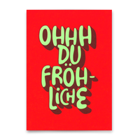 Deli Cards Postkarte "Oh du fröhliche" | Ausgefallene Karte zu Weihnachten
