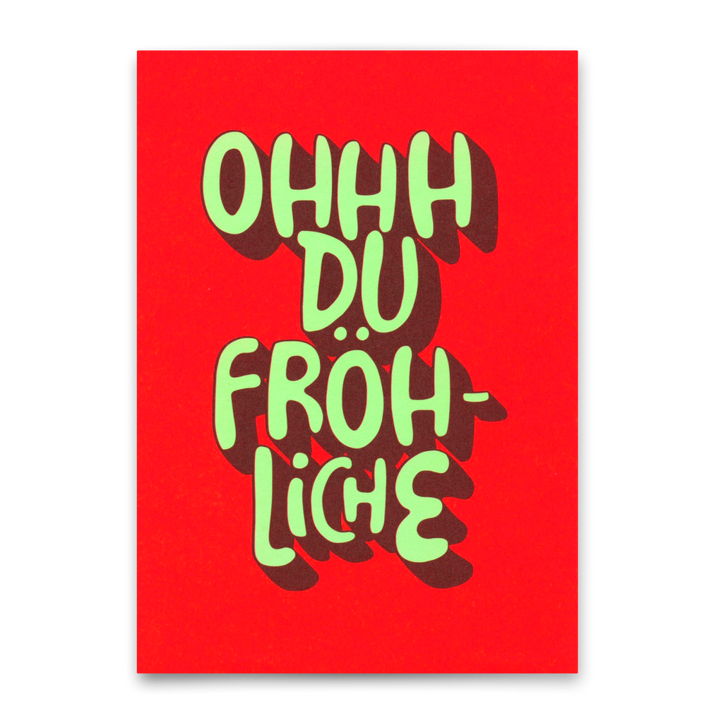 Deli Cards Postkarte "Oh du fröhliche" | Ausgefallene Karte zu Weihnachten