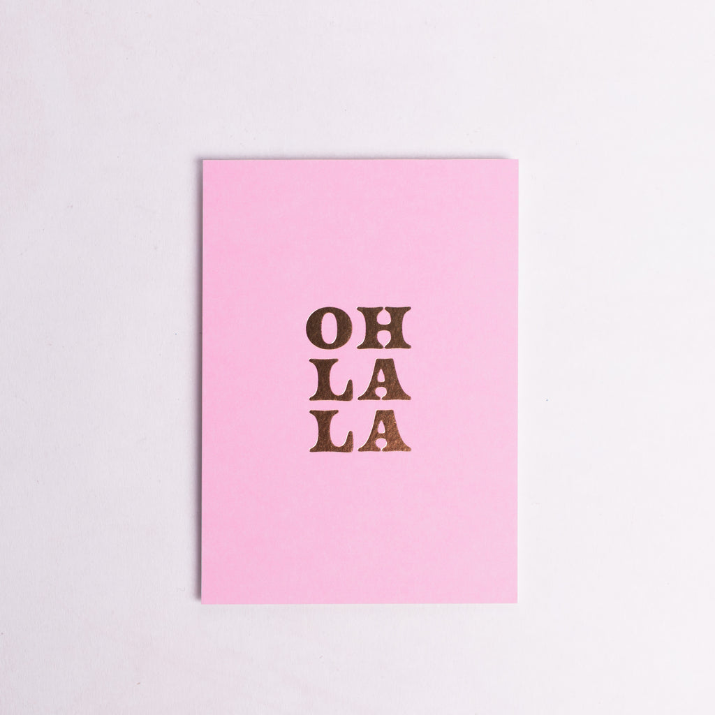 Edition SCHEE Postkarte Edition SCHEE "Oh La La Pastel Gold" | DIN A6 Karte