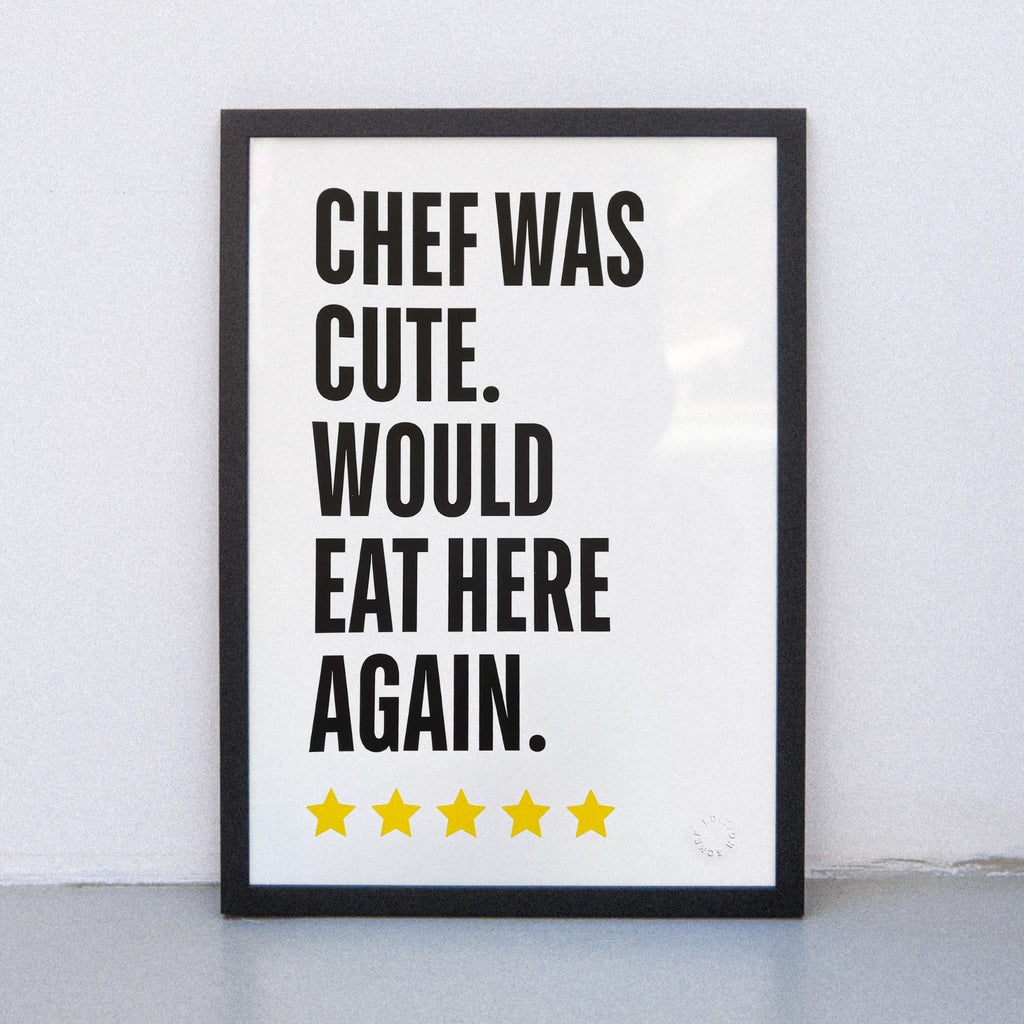 Edition SCHEE Cute Chef (DIN A3) | Edition SCHEE | Siebdruck