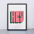 Edition SCHEE Hey (DIN A3) | Edition SCHEE | Siebdruck