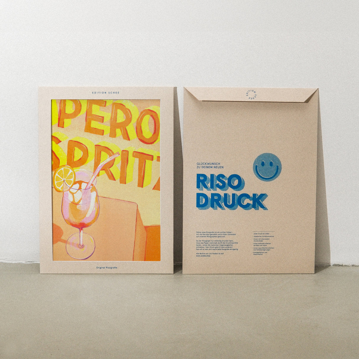 Edition SCHEE Aperol Spritz (DIN A3) | Edition SCHEE | Risographie
