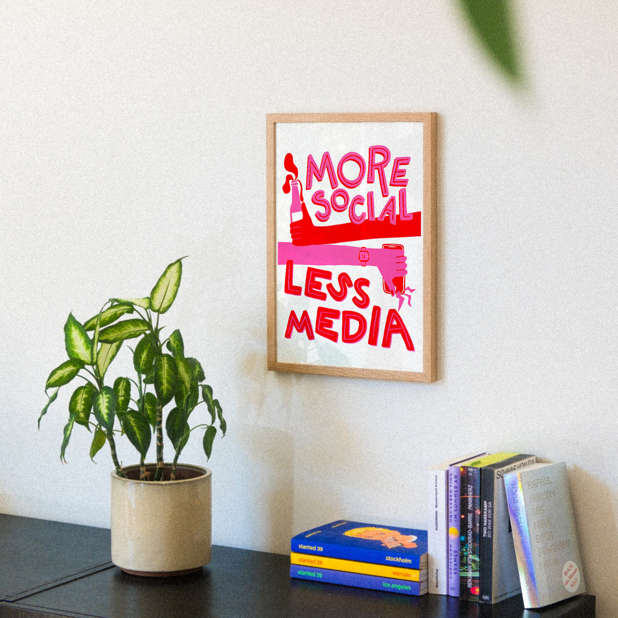 Edition SCHEE More Social Less Media (Din A3) | Edition SCHEE | Siebdruck