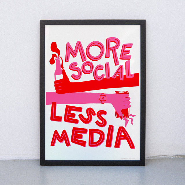 Edition SCHEE More Social Less Media (Din A3) | Edition SCHEE | Siebdruck