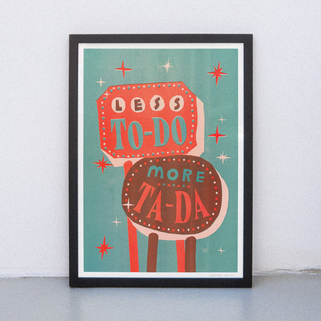 Edition SCHEE Less To Dos (DIN A3) | Edition SCHEE | Risographie