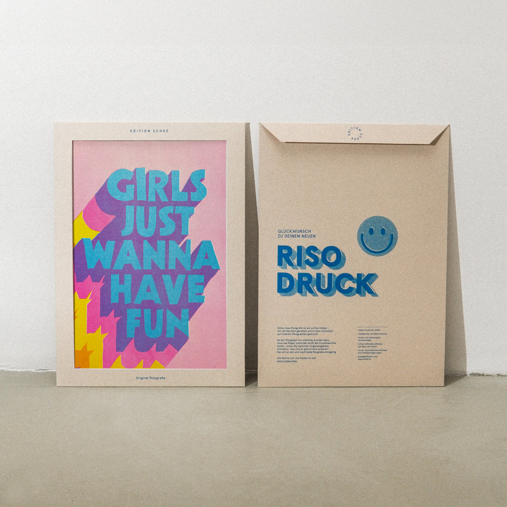 Edition SCHEE Girls just wanna (DIN A3) | Edition SCHEE | Risographie