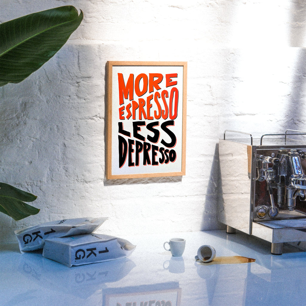 Edition SCHEE More Espresso Less Depresso (DIN A3) | Edition SCHEE | Siebdruck