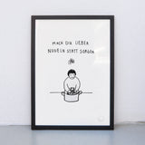 Edition SCHEE Nudeln statt Sorgen (Din A3) | Edition SCHEE | Siebdruck