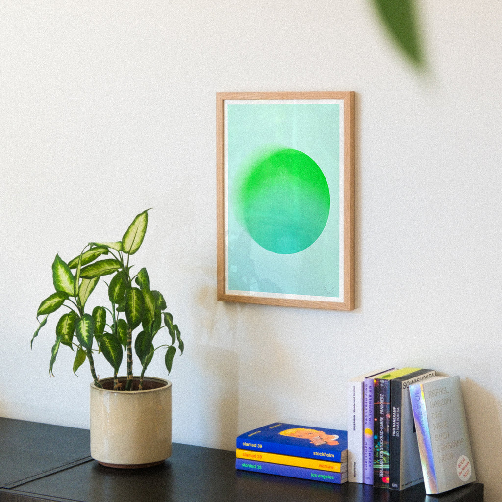 Edition SCHEE Melting Sun Green/Blue (DIN A3) | Edition SCHEE | Risographie