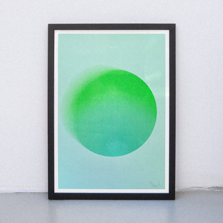 Edition SCHEE Melting Sun Green/Blue (DIN A3) | Edition SCHEE | Risographie