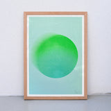 Edition SCHEE Melting Sun Green/Blue (DIN A3) | Edition SCHEE | Risographie