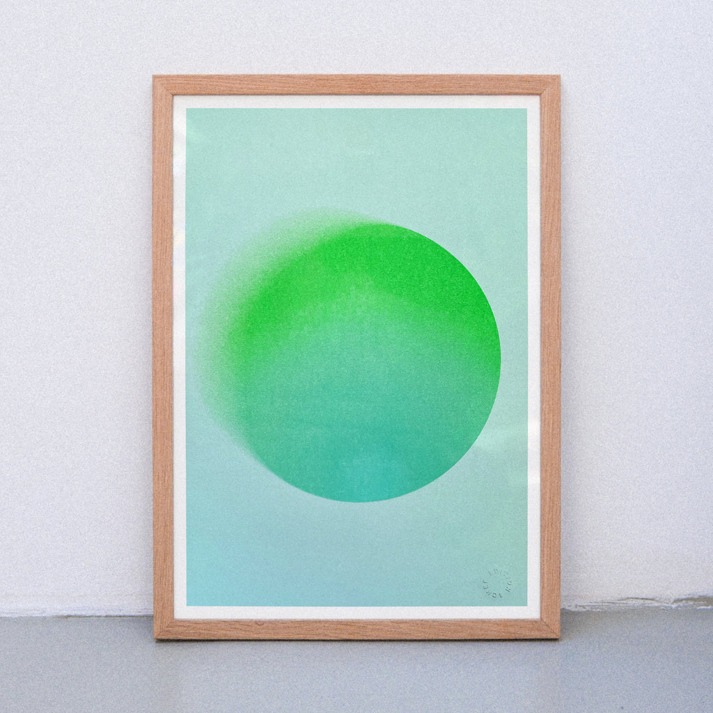 Edition SCHEE Melting Sun Green/Blue (DIN A3) | Edition SCHEE | Risographie