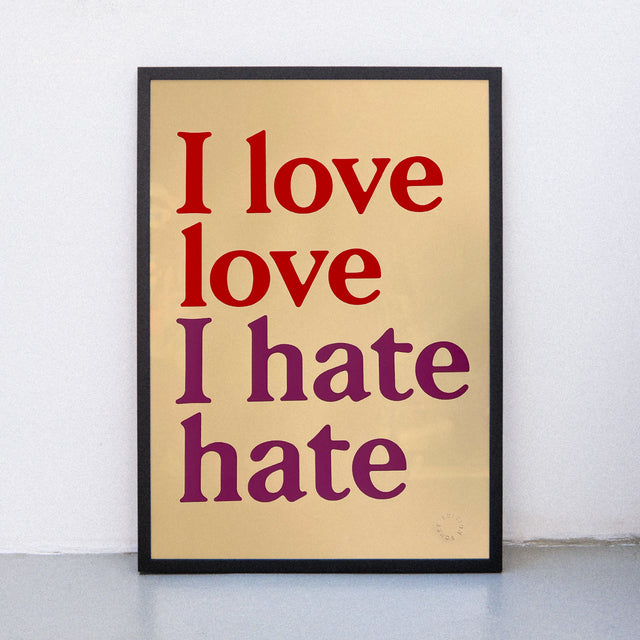 Edition SCHEE I love love (A2) | Edition SCHEE | Siebdruck