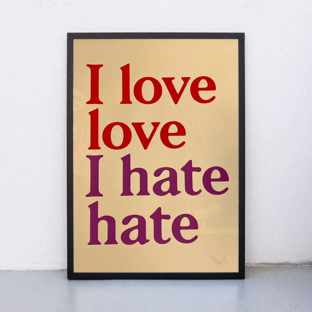 Edition SCHEE I love love (A2) | Edition SCHEE | Siebdruck