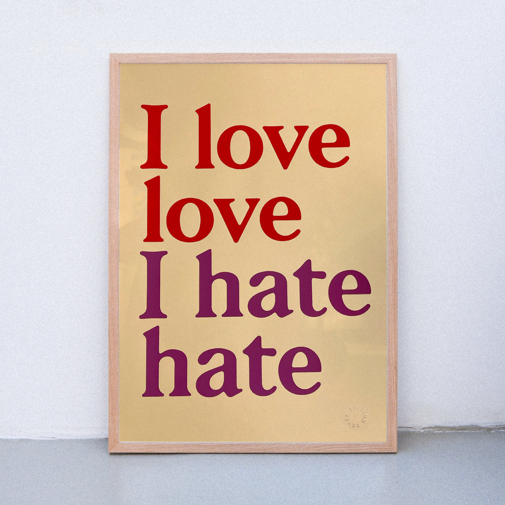 Edition SCHEE I love love (A2) | Edition SCHEE | Siebdruck