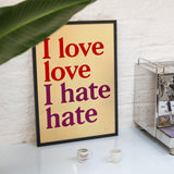 Edition SCHEE I love love (A2) | Edition SCHEE | Siebdruck
