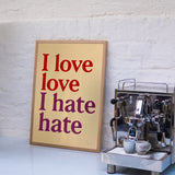 Edition SCHEE I love love (A2) | Edition SCHEE | Siebdruck
