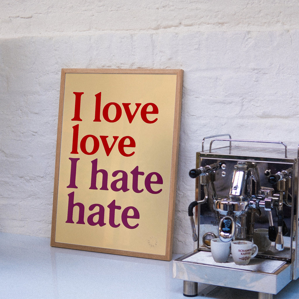 Edition SCHEE I love love (A2) | Edition SCHEE | Siebdruck