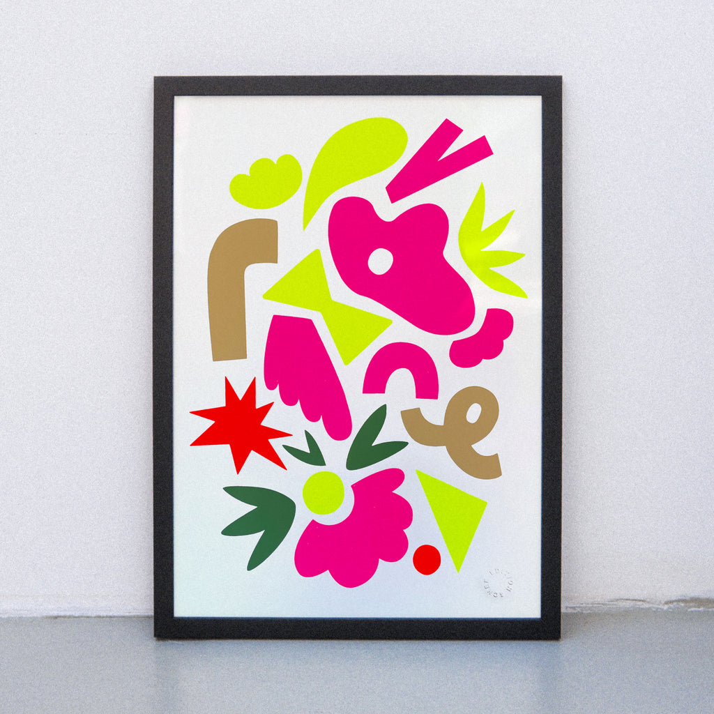 Edition SCHEE Neon Fraktal (DIN A3) | Edition SCHEE | Siebdruck