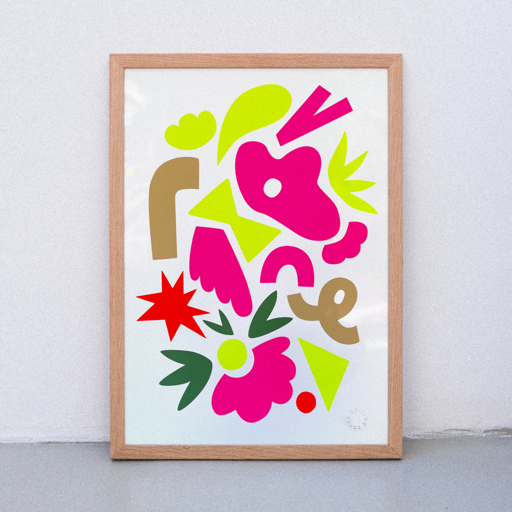 Edition SCHEE Neon Fraktal (DIN A3) | Edition SCHEE | Siebdruck