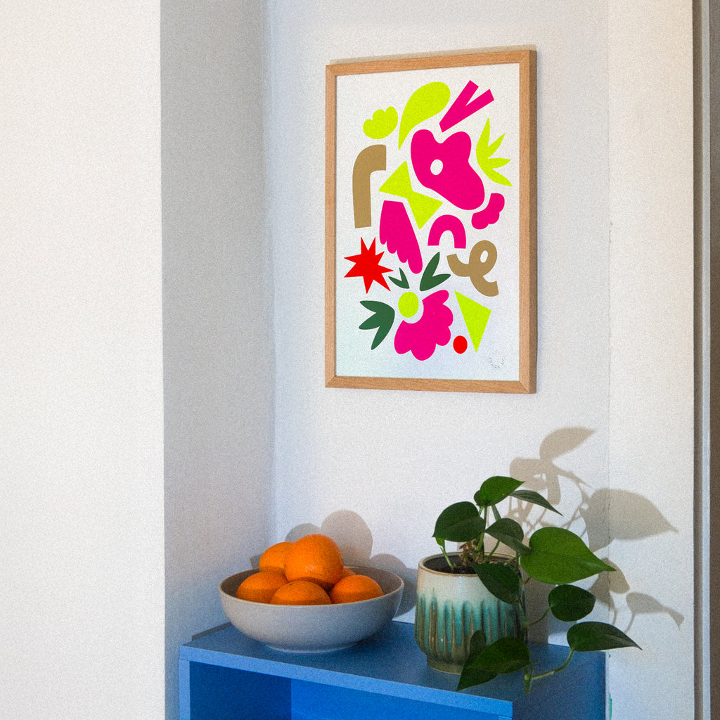Edition SCHEE Neon Fraktal (DIN A3) | Edition SCHEE | Siebdruck