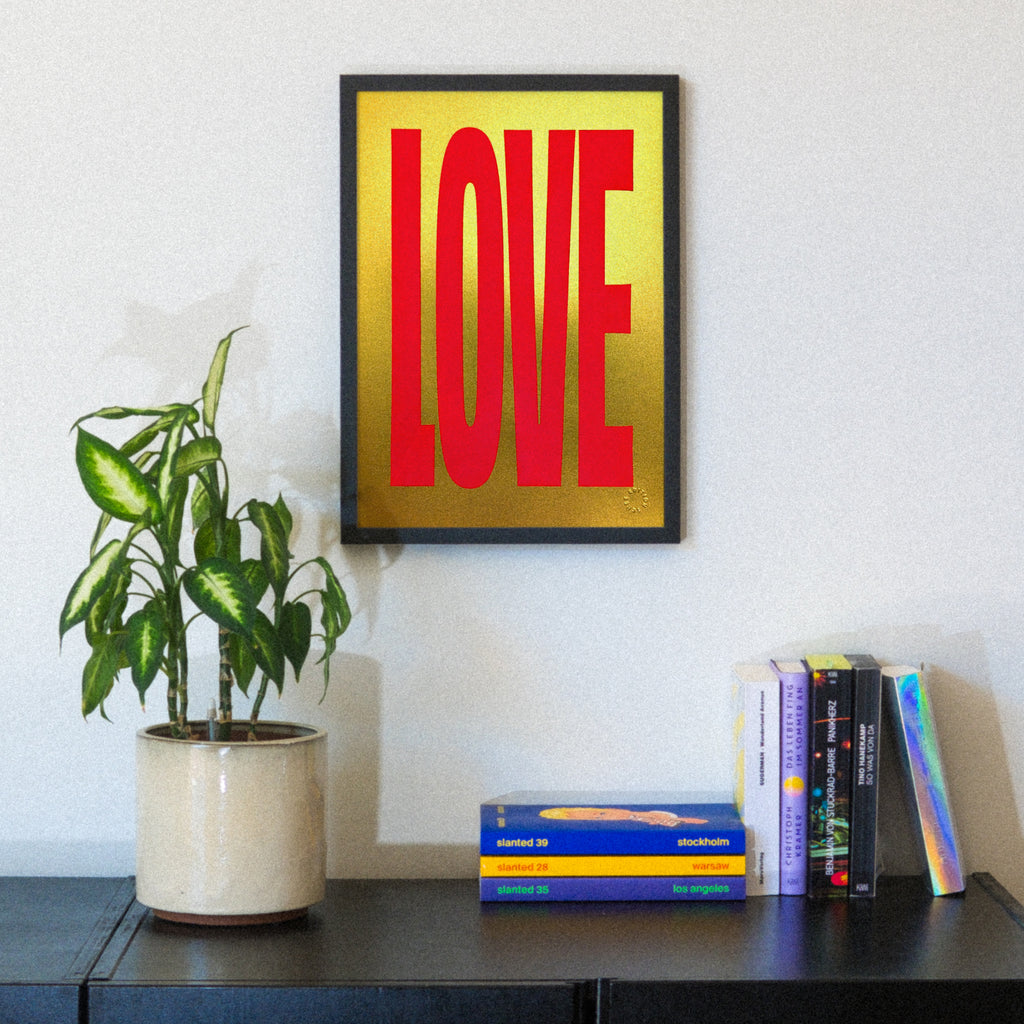 Edition SCHEE Golden Love (DIN A3) | Edition SCHEE | Siebdruck