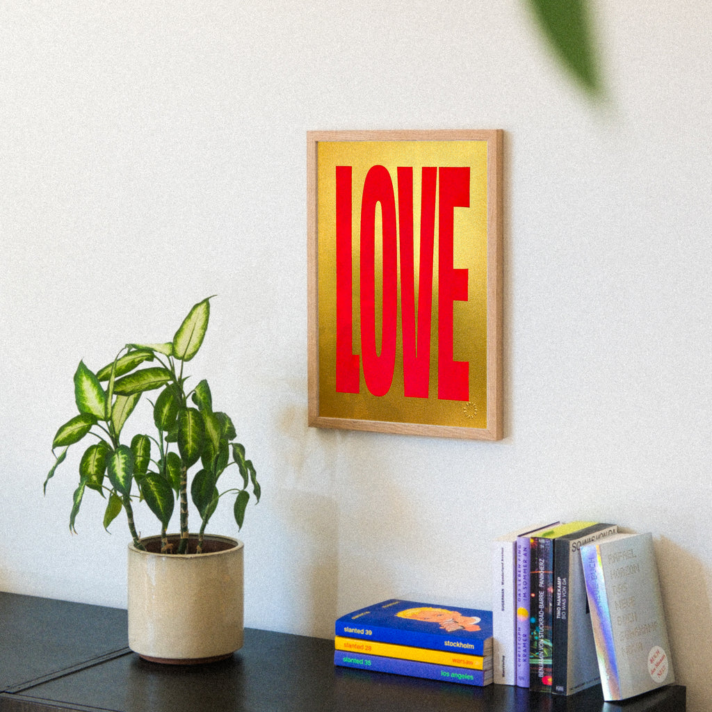 Edition SCHEE Golden Love (DIN A3) | Edition SCHEE | Siebdruck
