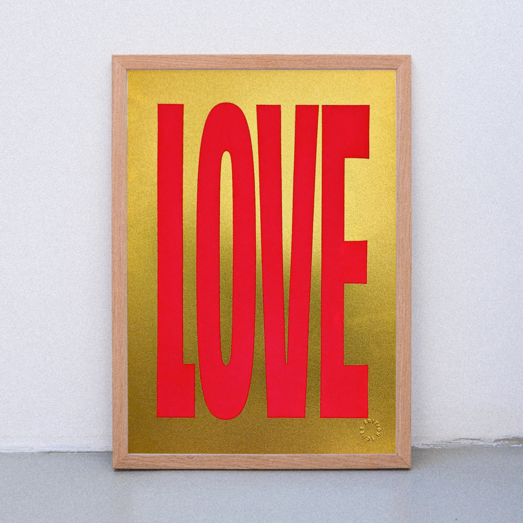 Edition SCHEE Golden Love (DIN A3) | Edition SCHEE | Siebdruck
