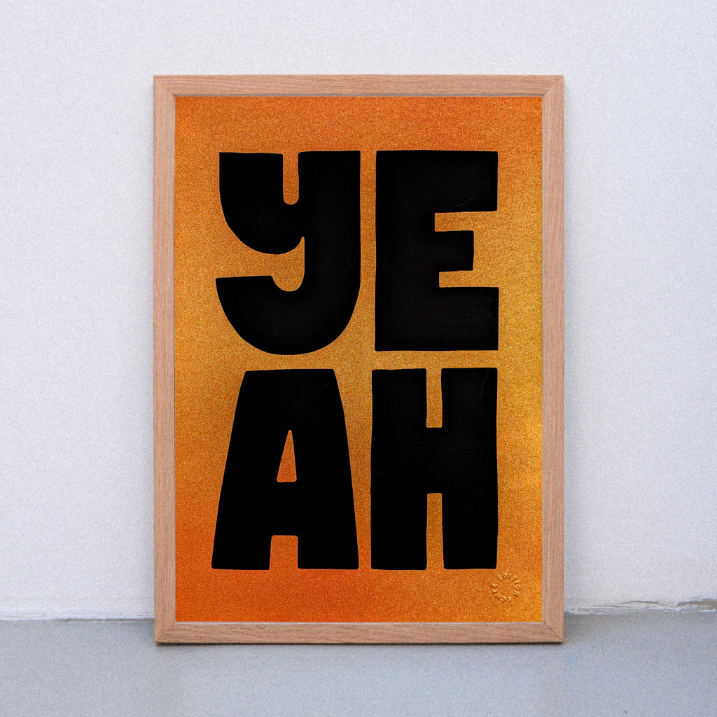 Edition SCHEE Golden Yeah (DIN A3) | Edition SCHEE | Siebdruck