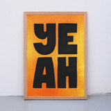 Edition SCHEE Golden Yeah (DIN A3) | Edition SCHEE | Siebdruck