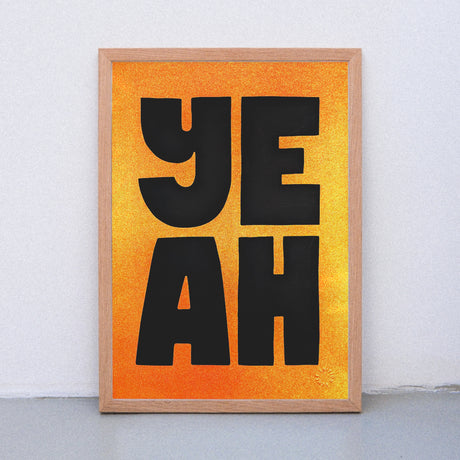 Edition SCHEE Golden Yeah (DIN A3) | Edition SCHEE | Siebdruck