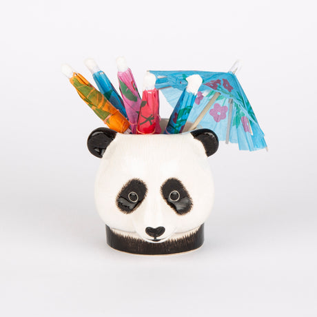 Quail Ceramics Übertopf „Flower Pot Mini Panda“ | Panda-Figur | Quail Ceramics