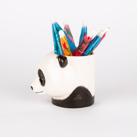 Quail Ceramics Übertopf „Flower Pot Mini Panda“ | Panda-Figur | Quail Ceramics