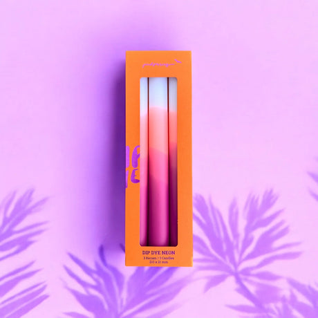 pinkstories Stabkerzen “NEON Triple Eggplant” 3er-Set | pinkstories